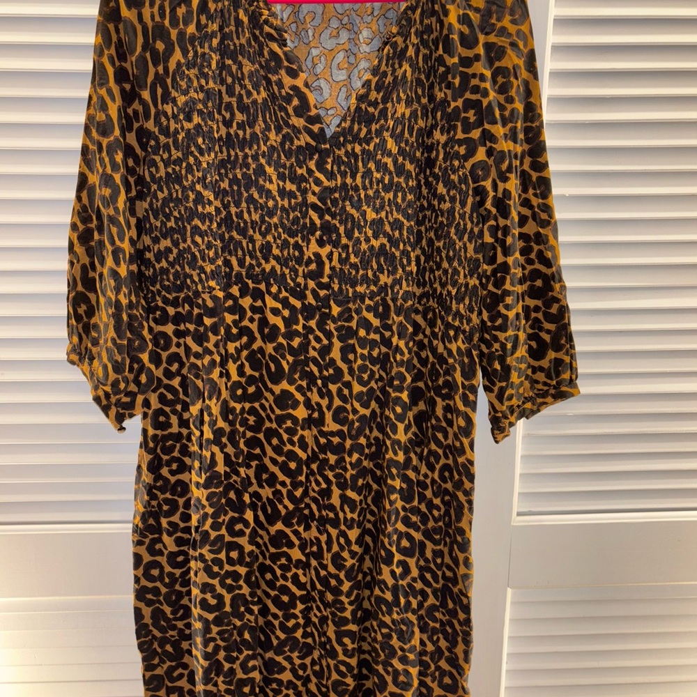 Terra & Sky Brown and Gray Animal Print Top